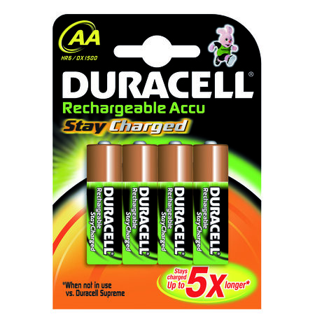 DURACELL PILE NI-MH STAYCHARGED AA 1950MAH 4X